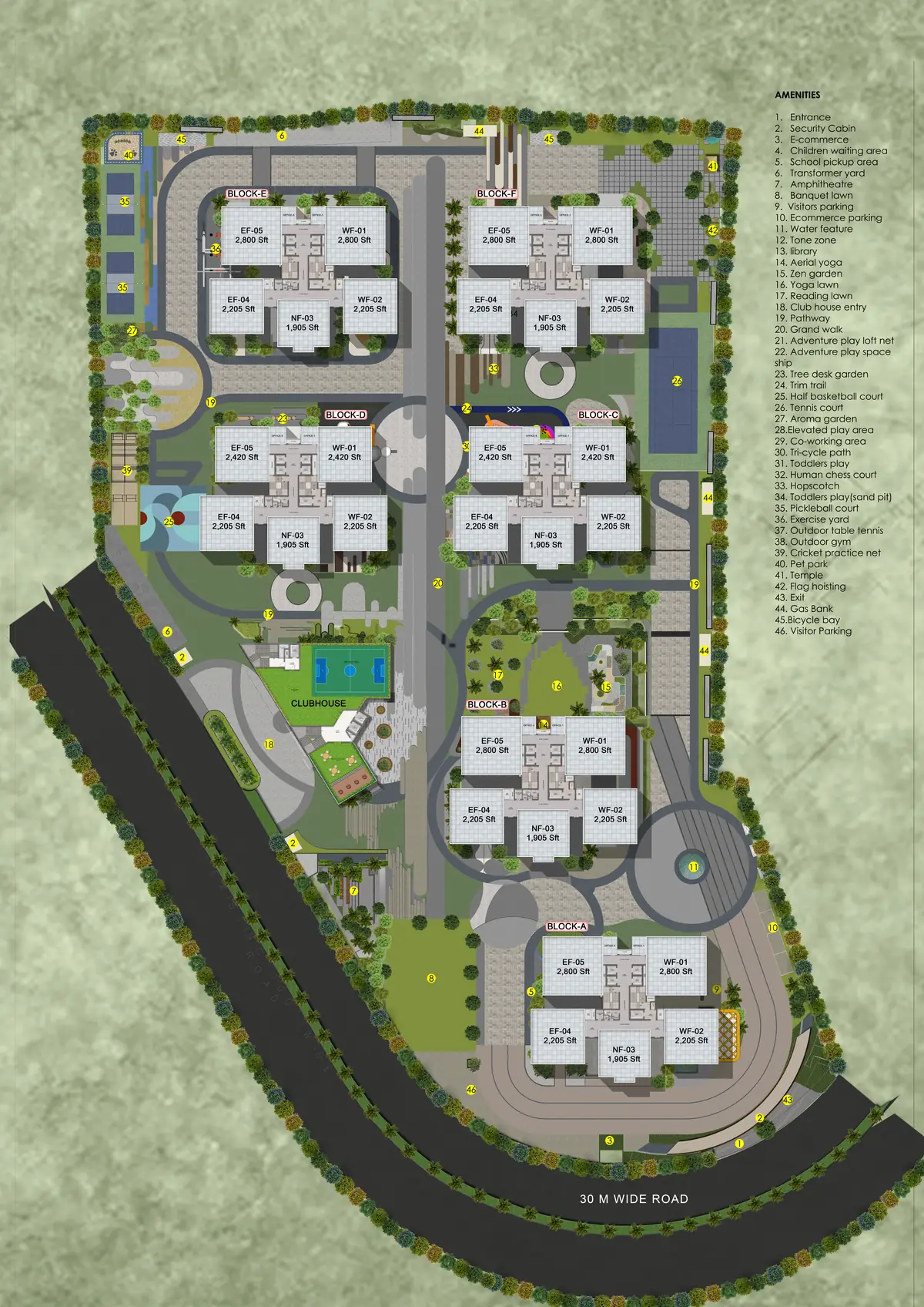 Master plan of DSR Ciel Gopanpally
